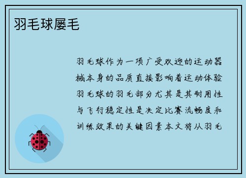 羽毛球屡毛